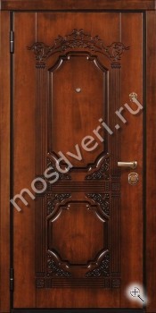 Тёмно-коричневая дверь для квартиры с виноритом - купить от производителя Мосдвери Тёмно-коричневая дверь для квартиры с виноритом