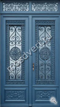 Дверь с терморазрывом в коттедж стекло и ковка - купить от производителя Мосдвери Дверь с терморазрывом в коттедж стекло и ковка